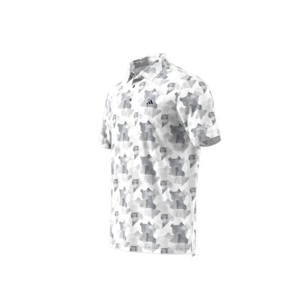 adidas Mens Go-To Printed Golf Polo Shirt